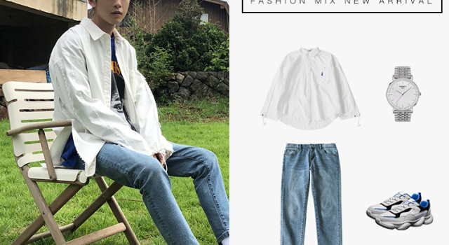 初秋男生韩系清爽穿搭 一招秒回18岁