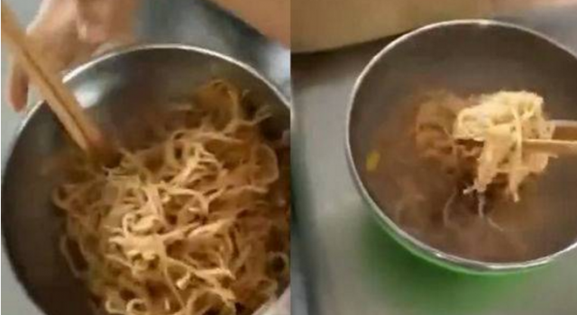 小学营养餐半碗面什么情况?网友曝光后,教育局震怒!