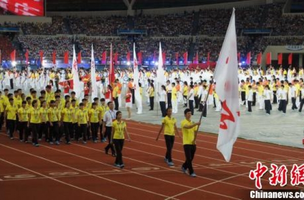 广东省第十四届运动会开幕 场面十分热闹