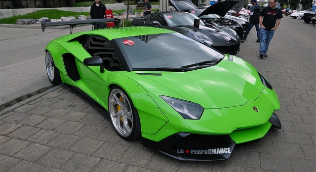 兰博基尼Aventador改装 绿色外观超抢眼