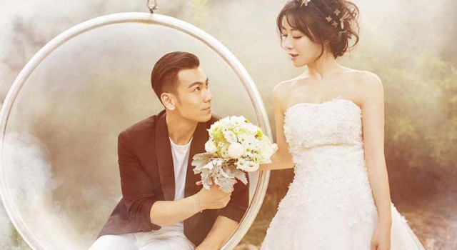 双十一实力虐狗夫妇！ 陈紫函戴向宇婚纱照甜蜜依偎