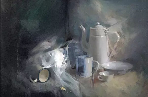 黑暗中的一抹希望 赏析Recibe Catala的静物油画作品
