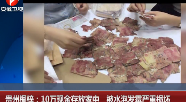 10万现金被水泡发怎么回事？能挽回吗？已经发霉了。