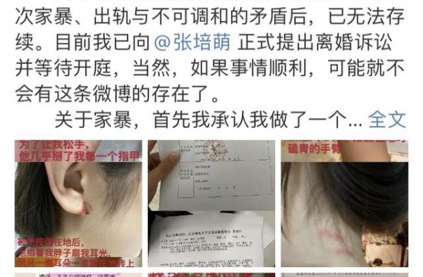 短跑名将张培萌妻子自称被家暴，结婚时曾被公认是郎才女貌
