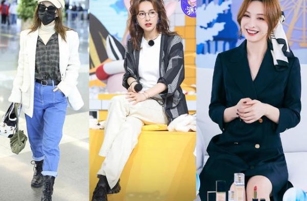 吴昕气质真不错，白西装配格纹衬衫帅气有型，西装连衣裙知性优雅