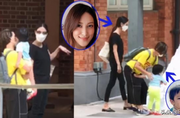 郑嘉颖忙着拍戏赚钱 陈凯琳则带大儿子到公园散步放风