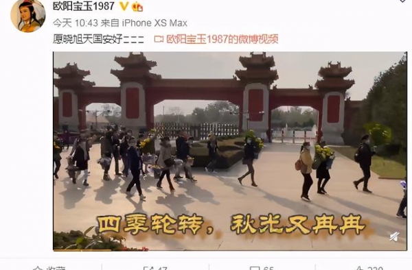 欧阳奋强庆陈晓旭55岁冥诞，仅几十人烧香悼念，雕像树下显冷清