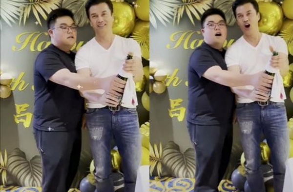 吕良伟为儿子庆生，独子身材臃肿比爸爸显老，还曾暗恋甄子丹女儿