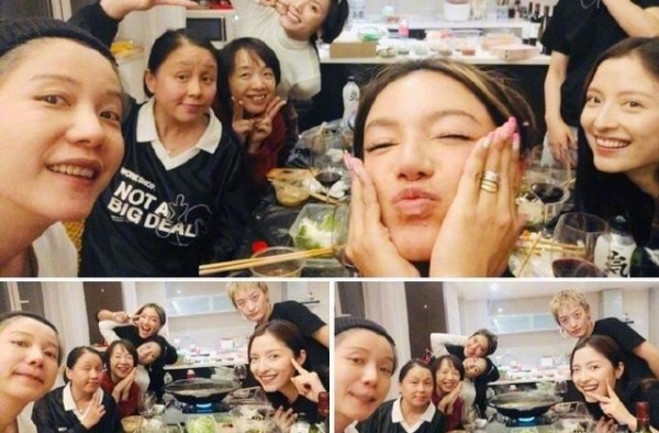 江映蓉晒09届快女聚会照，十年友情令人羡慕，龙丹妮现身好憔悴