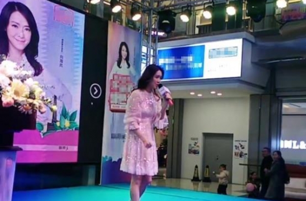46岁向海岚现身简陋小商演捞金，至今未婚未育，曾与成龙传绯闻