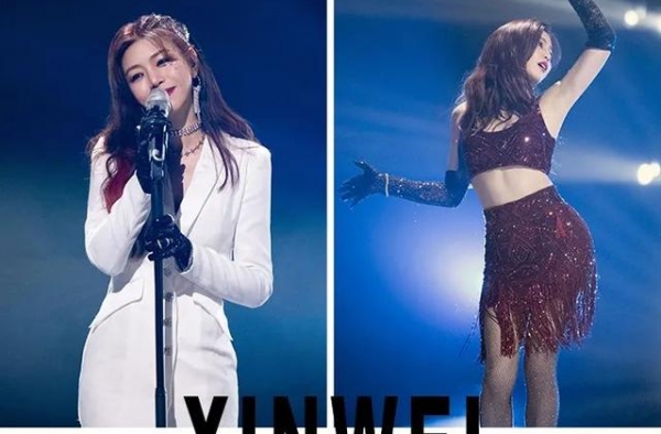 陈妍希终于对红唇、亮片下手，有女团内味儿了