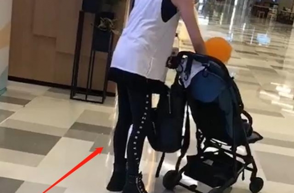 蔡少芬和张晋现身游乐园！两岁儿子正脸罕曝光，浓眉大眼五官精致